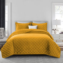 yellow velvet throw