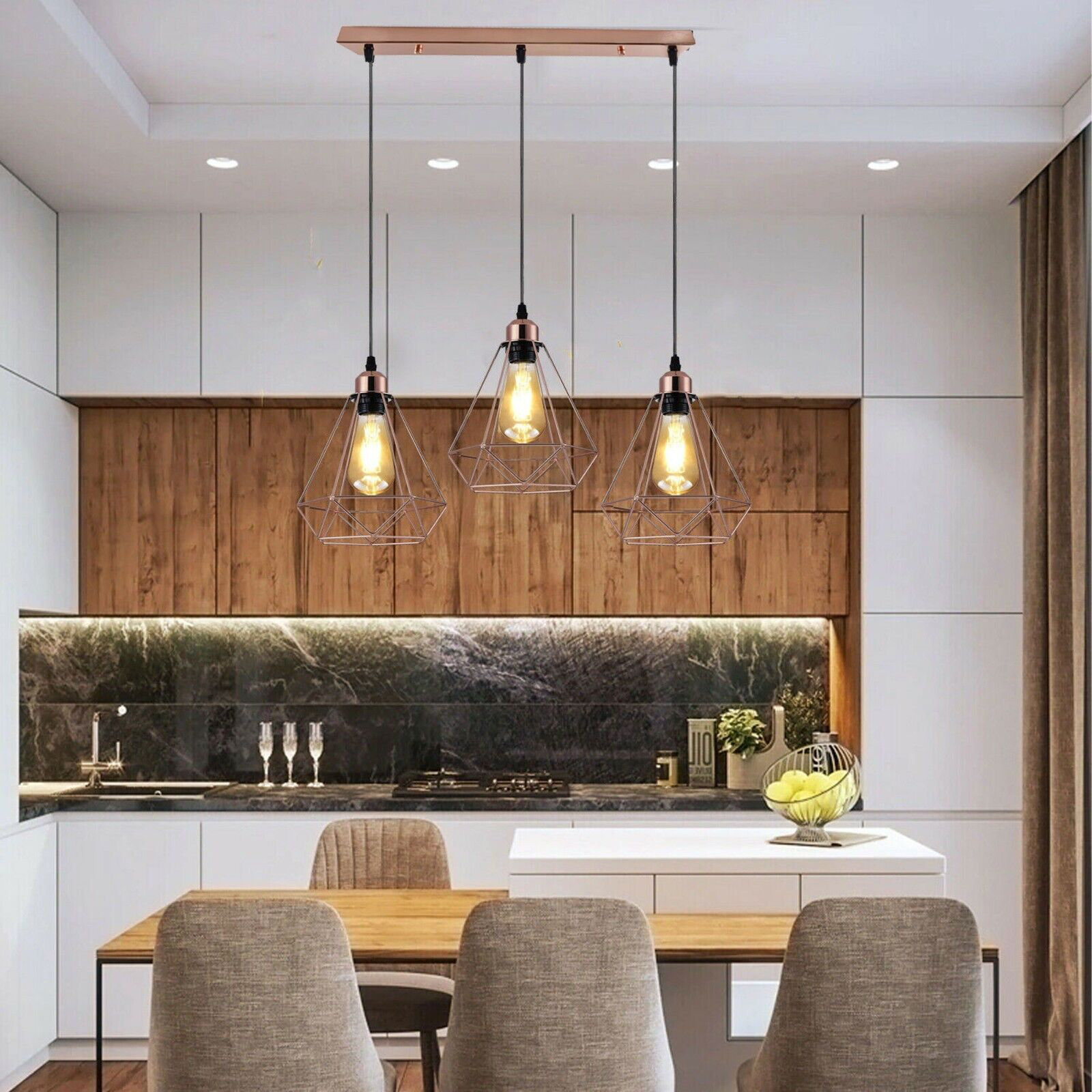 Fairmont Park Palombo 3Light Kitchen Island Geometric Pendant