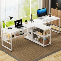 white desk for two people