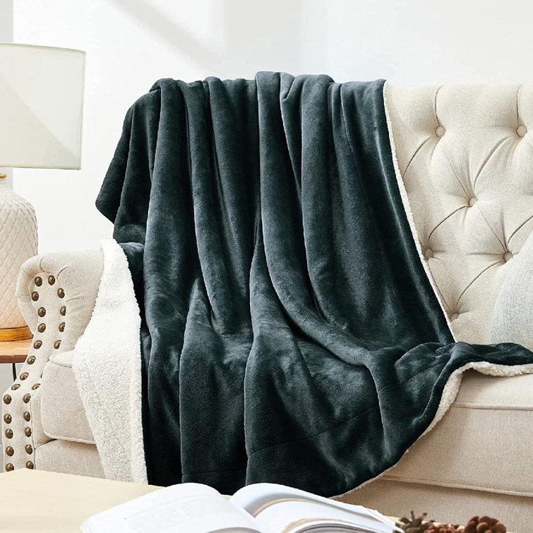 Fur Throw Blanket for Women& Man Fuzzy Bed Throw Blanket Sherpa Cozy and Warm Premium Soft Throw Blankets 50x60, Silver Grey Blanket 