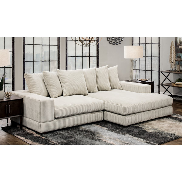 Luxe 108 Wide Right Hand Facing Sofa & Chaise by Home by Sean & Catherine Lowe 