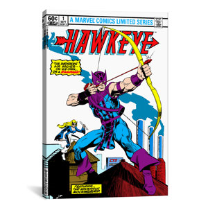 Marvel Comics Hawkeye Issue Cover #1 Graphic Art on Wrapped Canvas