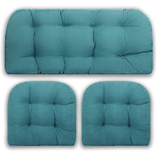 3 pc wicker cushion set