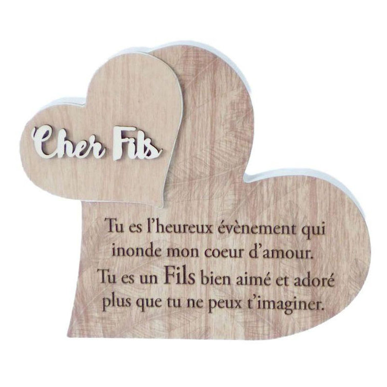Trinx Cher Fils Heart Shaped Block Sign Wayfair