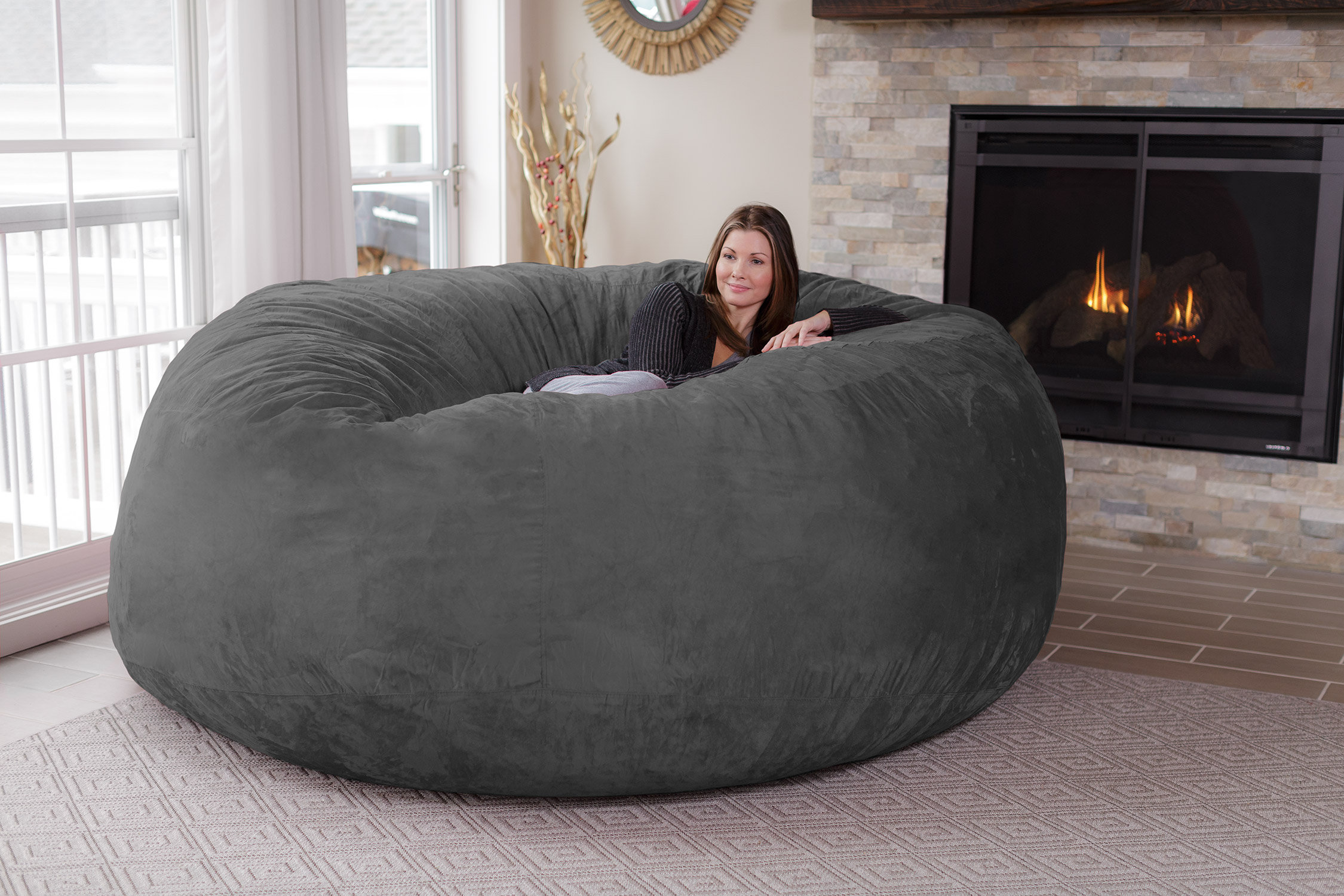 Laude Run Microsuede Extra Large Bean Bag Chair Reviews