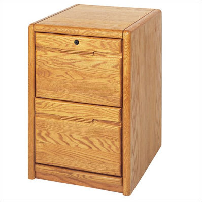 Ebern Designs Haugland Contemporary Medium Oak 2 Drawer Vertical