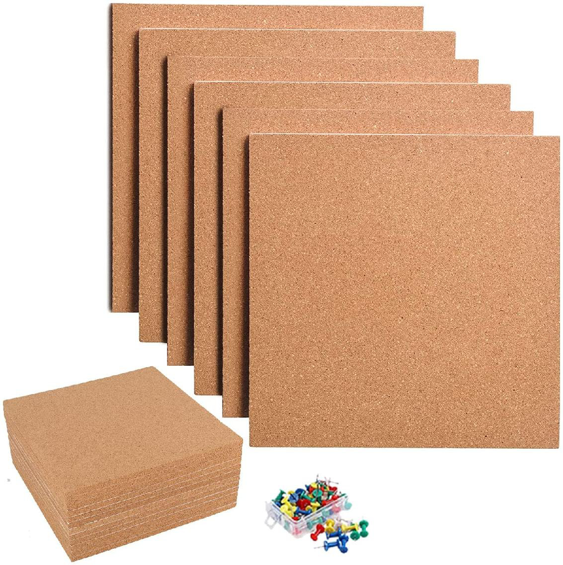 Inbox Zero 12 Tile Self Adhesive Wall Mounted Corkboard/Bulletin Board