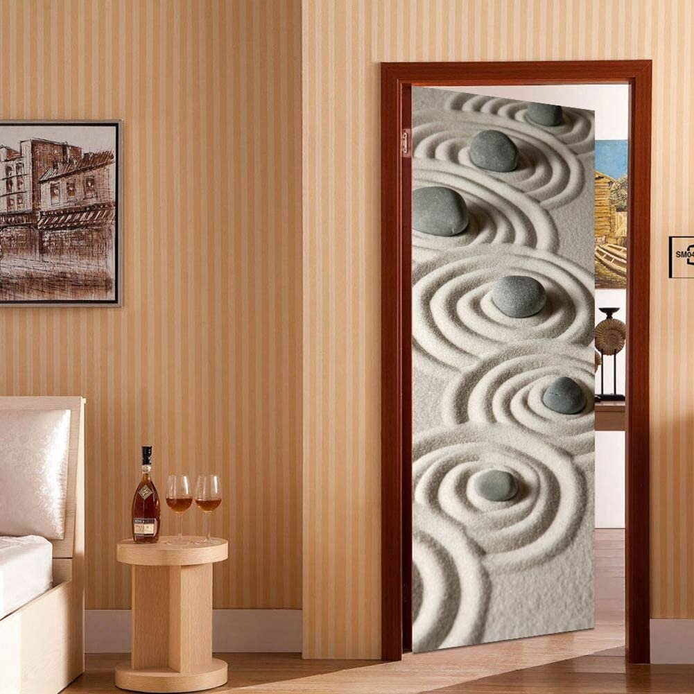 3D PVC Mural Waterproof Door Stickers Poster Adhesive Bedroom DIY Decor H 