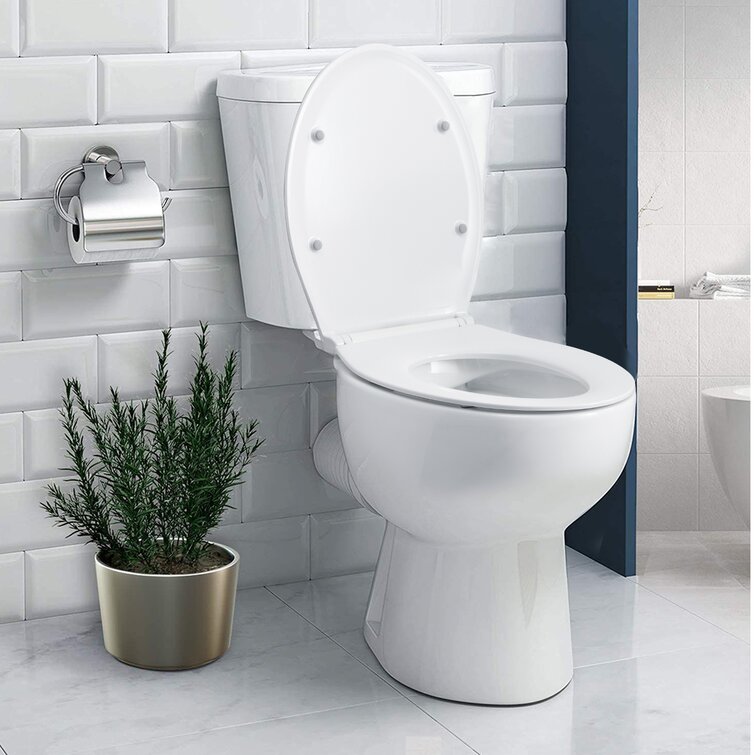 WC Sitz Klodeckel Toilettendeckel Abnehmbar mit Softclose Absenkautomatik Weiss 