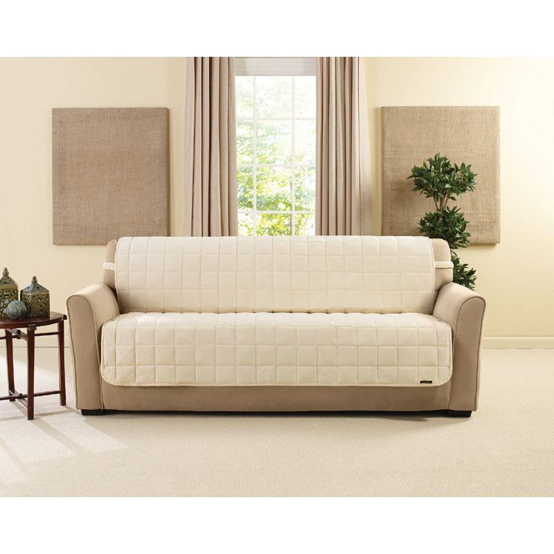 Sure Fit Deluxe Box Cushion Sofa Slipcover Reviews Wayfair Deluxe Box Cushion Sofa Slipcover