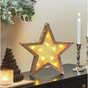 STAR Fauna LED Fenster Holz Leuchter Weihhnachts Deko Kerzen Rentier Batterie
