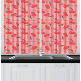 Red Gingham Curtains Kitchen Wayfair
