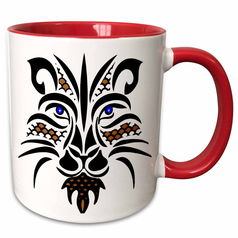 Symple Stuff Scala Black Copper Mesh Lion Outline Coffee Mug Realistic lion outline (page 1). scala black copper mesh lion outline coffee mug