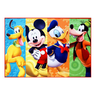 Kids Rugs You Ll Love Wayfair Disney Mickey Mouse Polyester Blue Yellow Orange Kids Rug