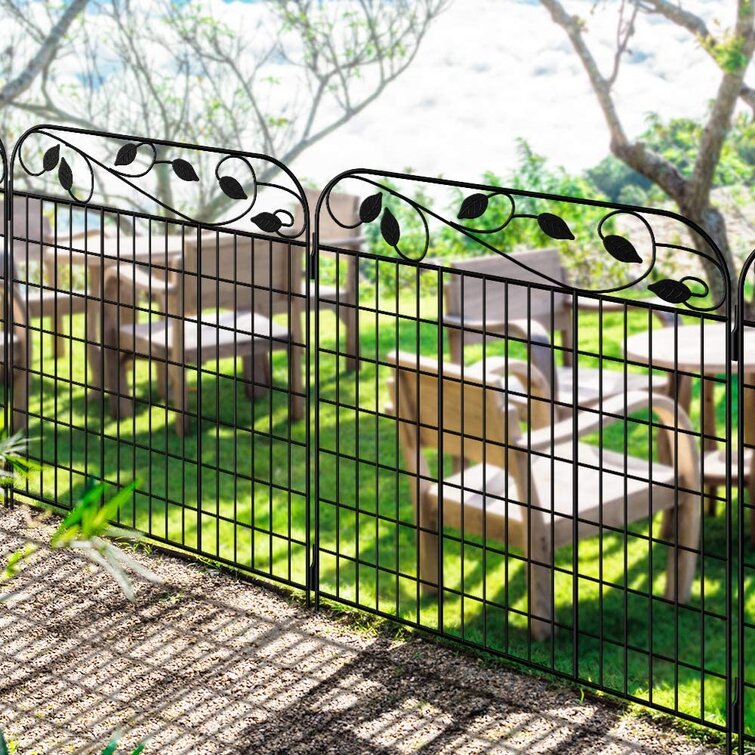 Amagabeli Decorative Garden Fence Coated Metal Outdoor Rustproof 36"x 44" x 2