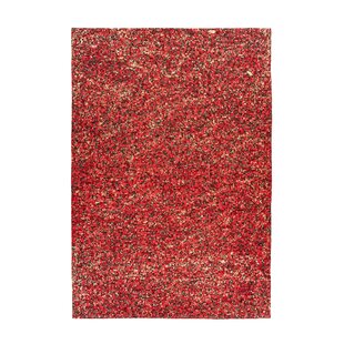 Lyndon Hand-Knotted Red Indoor/Outdoor Rug By Ebern Designs