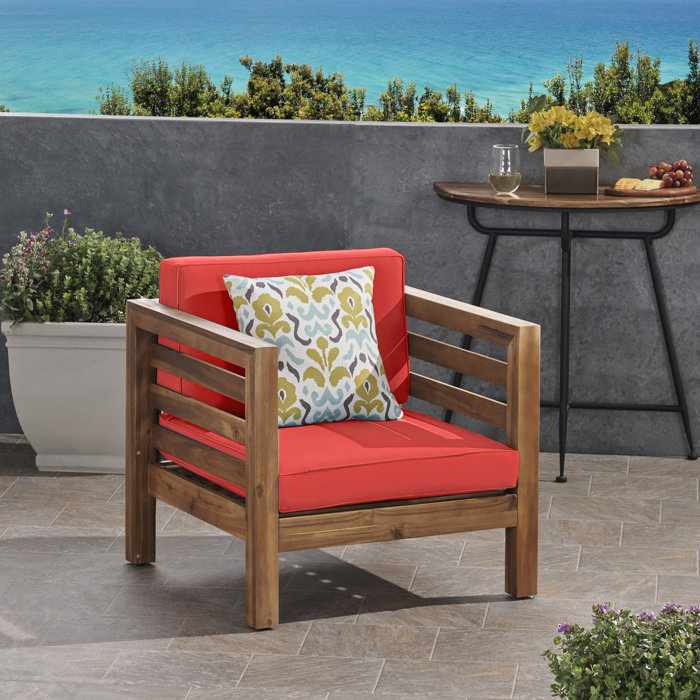 Breakwater Bay Dunn Outdoor Club Patio Chair With Cushions