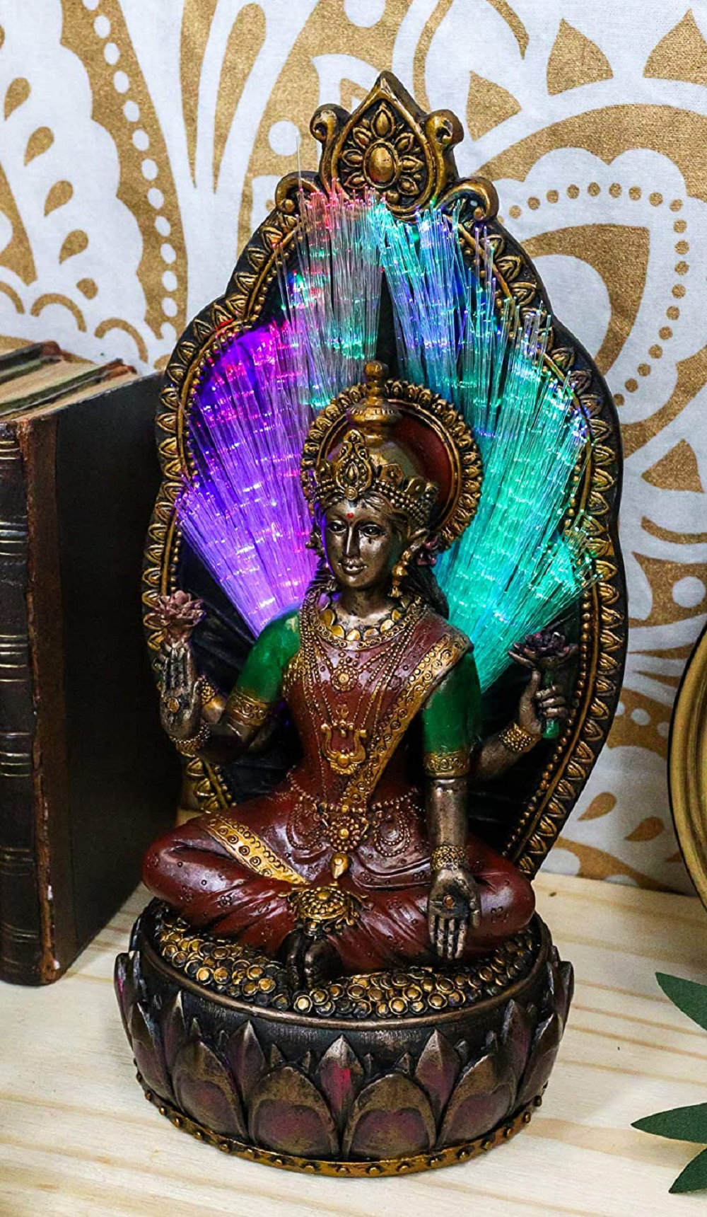 Trinx Lotus Flower Throne Figurine | Wayfair