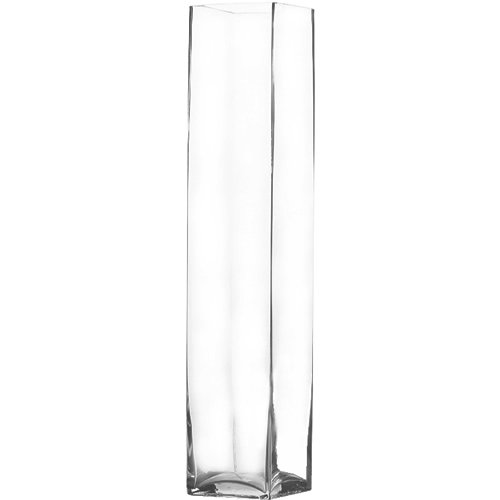 Charlton Home Vanhouten Square Block Clear Indoor Outdoor Use Glass Table Vase Reviews Wayfair
