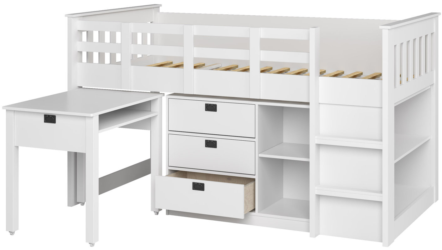 Viv Rae Deion Twin Low Loft Bed With Storage Reviews Wayfair - Defaultname viv rae deion twin low loft bed with storage reviews wayfair - defaultname