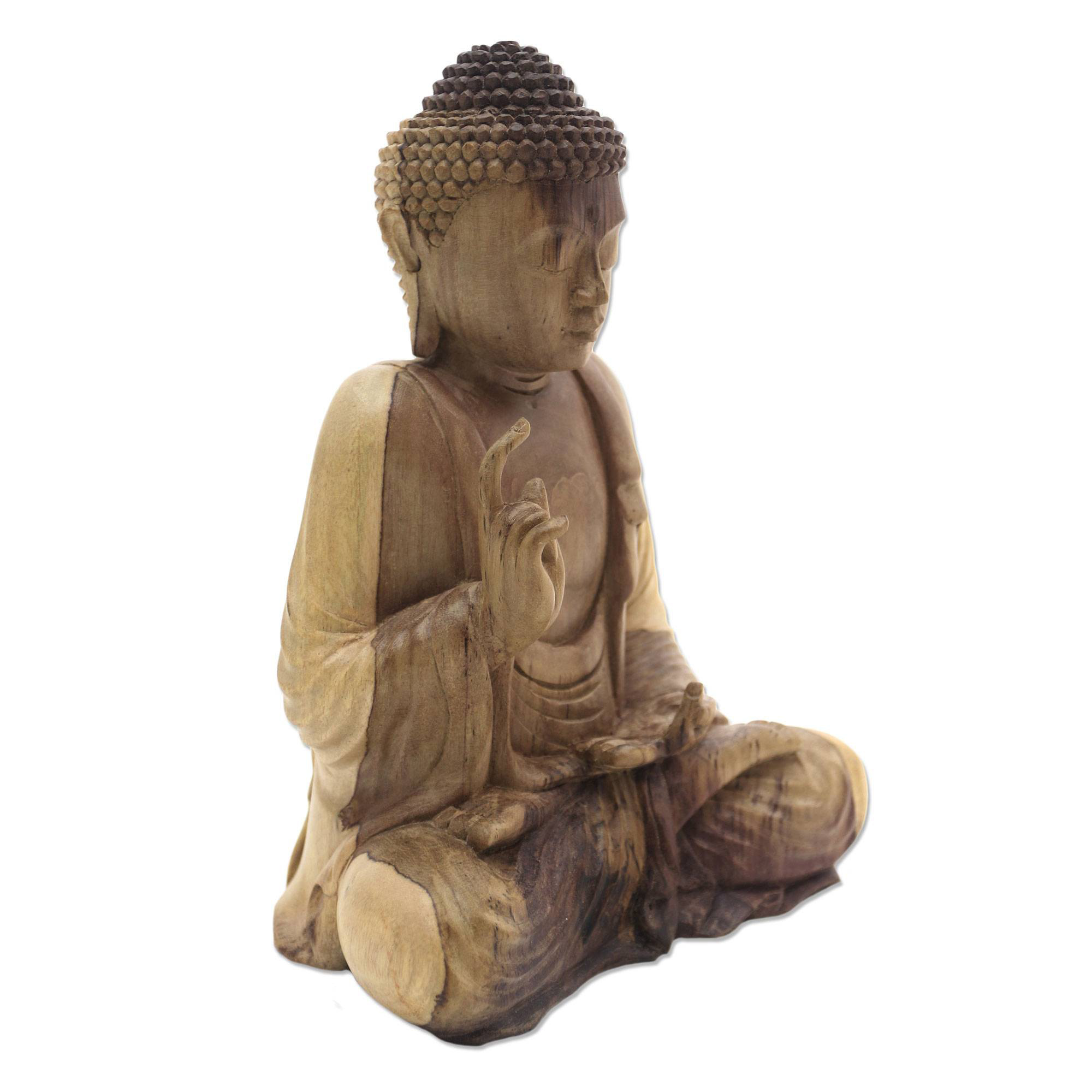 Dakota Fields Buddha Semedi Wood Sculpture Wayfair