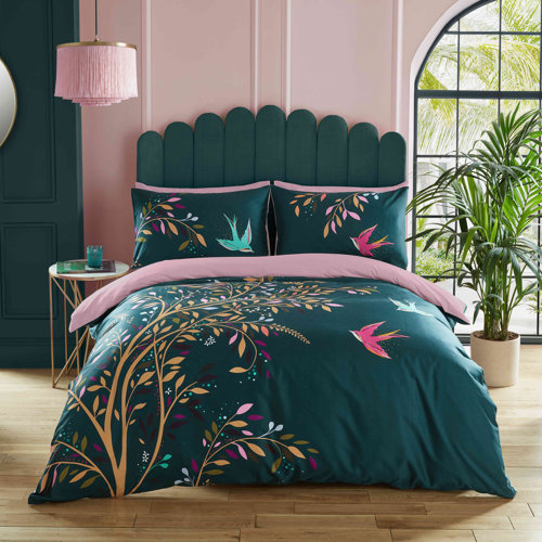 Sara Miller - Dancing Swallows Duvet Set - Green - Single