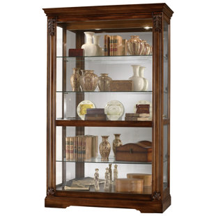 Go to store & view more images Darby Home Co Bratcher Curio Cabinet in Tuscany Cherry
