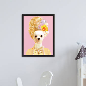 East Urban Home Marie Antoinette Chihuahua Kids Wall Decor Wayfair