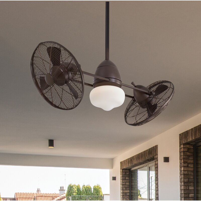 Minka Aire 42 Twin Gyro 6 Blade Outdoor Led Ceiling Fan With