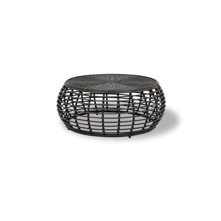 black rattan coffee table