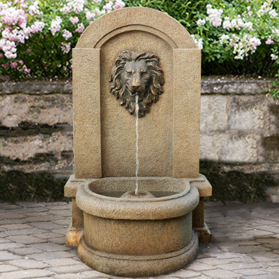 Halswell Resin Classic Lionhead Floor Fountain