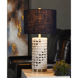 Go to store & view more images Natalie School of Fish Cylindrical 27'' Table Lamp by Longshore Tides