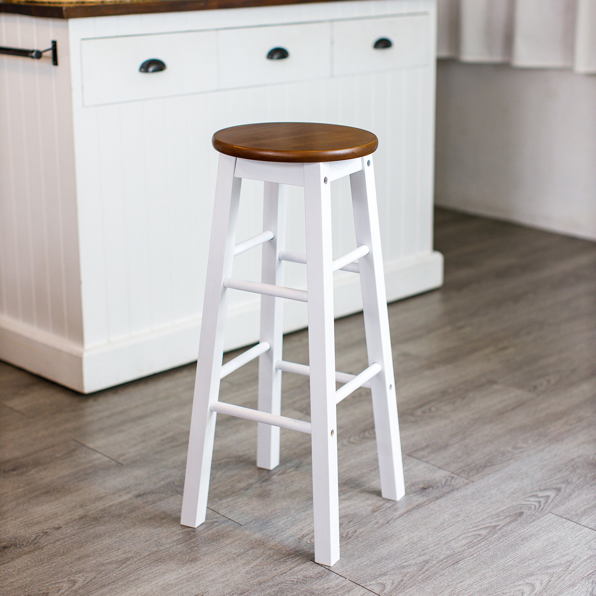 white short bar stools