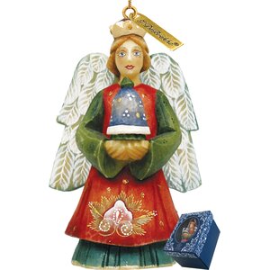 Derevo Angel with Bell Figurine Ornament