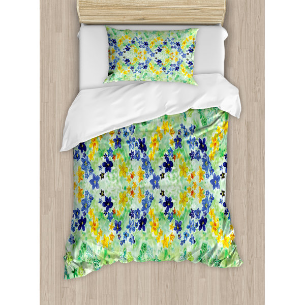KESS InHouse Ebi Emporium Whispered Song 1 Blue White Twin Comforter 68 X 88