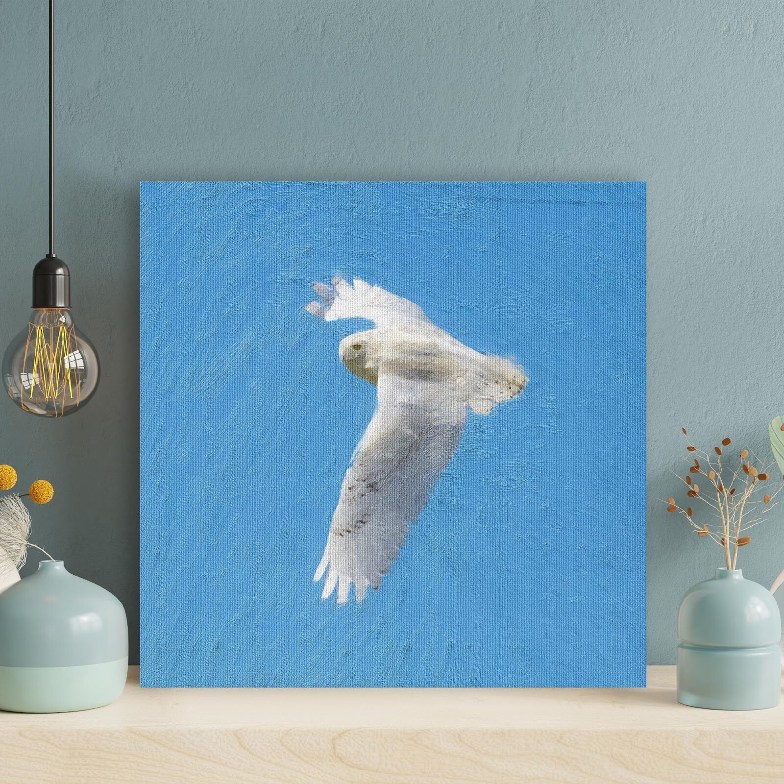 Latitude Run® Closeup Photo Of Flying White Owl - Wrapped Canvas ...