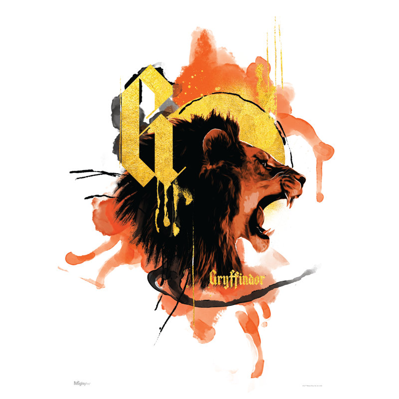 Mightyprint Harry Potter House Urban Watercolor Gryffindor Wall Decor Wayfair
