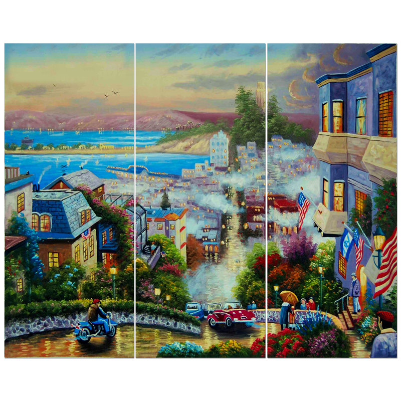 East Urban Home City Life San Francisco Lombard Street Oil