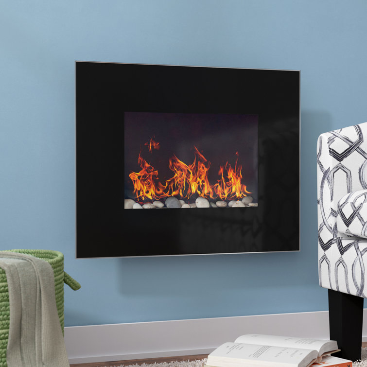 Ebern Designs Bartlow 26 W Surface Wall Mounted Electric Fireplace Reviews Wayfair