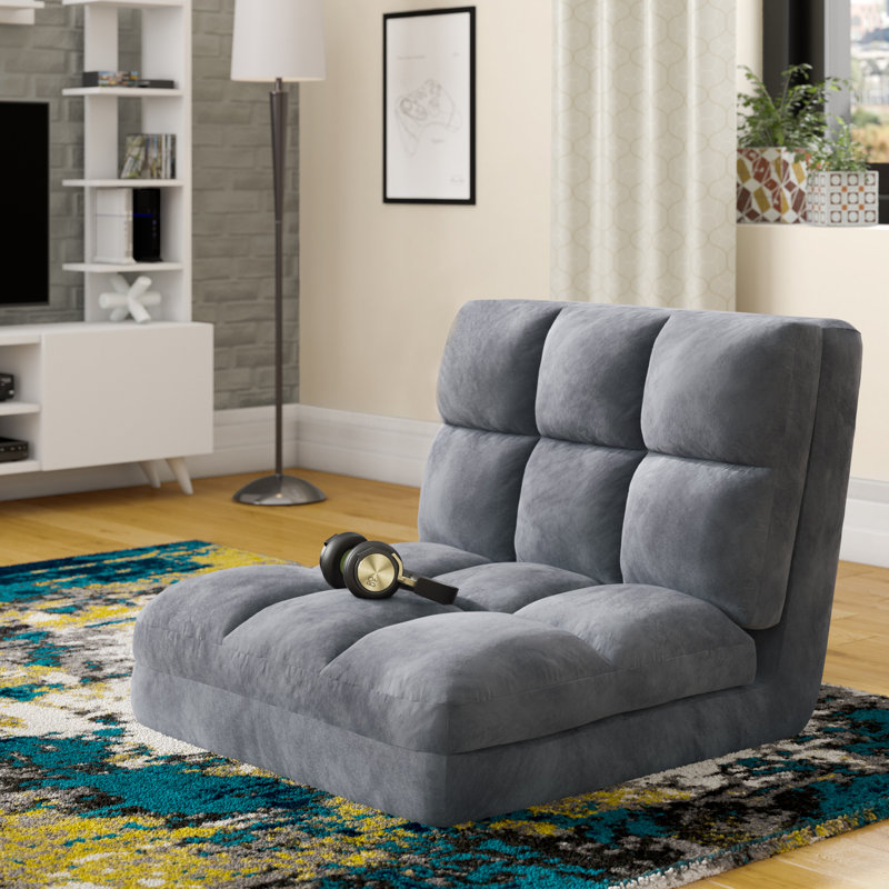 Mercury Row Micro Suede 5 Position Adjustable Convertible Flip Floor Game Chair Reviews Wayfair