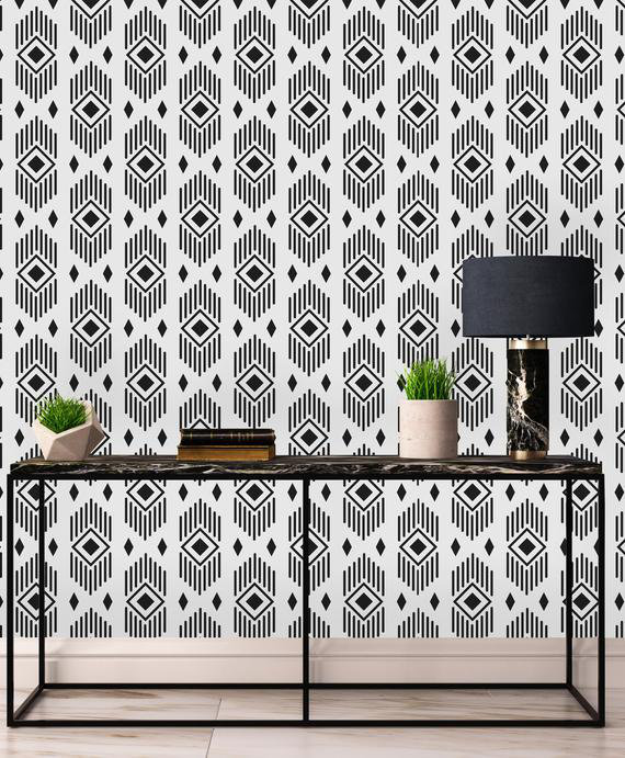 Wrought Studio Fordland Removable Boho Tribal Pattern 8 33 L X 25 W Peel And Stick Wallpaper Roll Wayfair