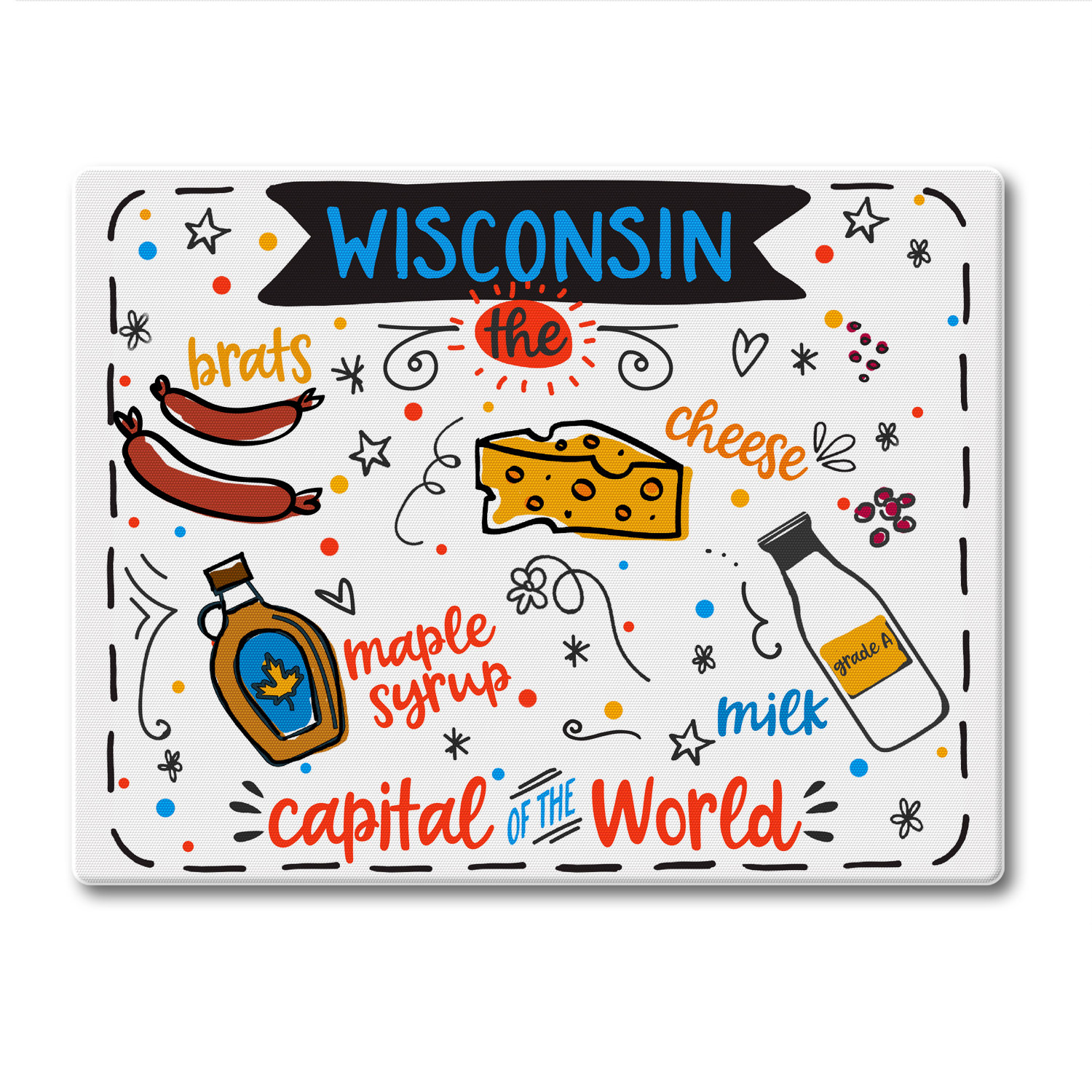 Counterart Glass Wisconsin State Foods Cutting Board Wayfair