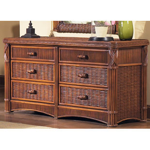 Wicker Dressers Chests You Ll Love Wayfair Admiranda 6 Drawer Double Dresser
