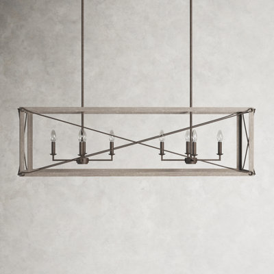 Agnes 8 - Light Kitchen Island Rectangle Pendant
