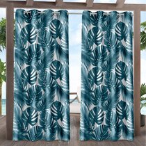 MaryMunger Custom Curtain Palm Tree Place with Palm Trees Draft Blocking Draperies W55x39L Inches 