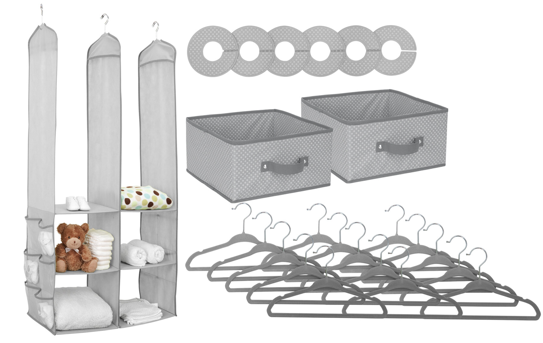 delta children 24 piece nursery closet set