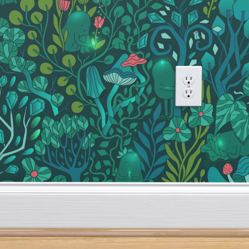 Ebern Designs Benders Forest Removable Peel And Stick Wallpaper