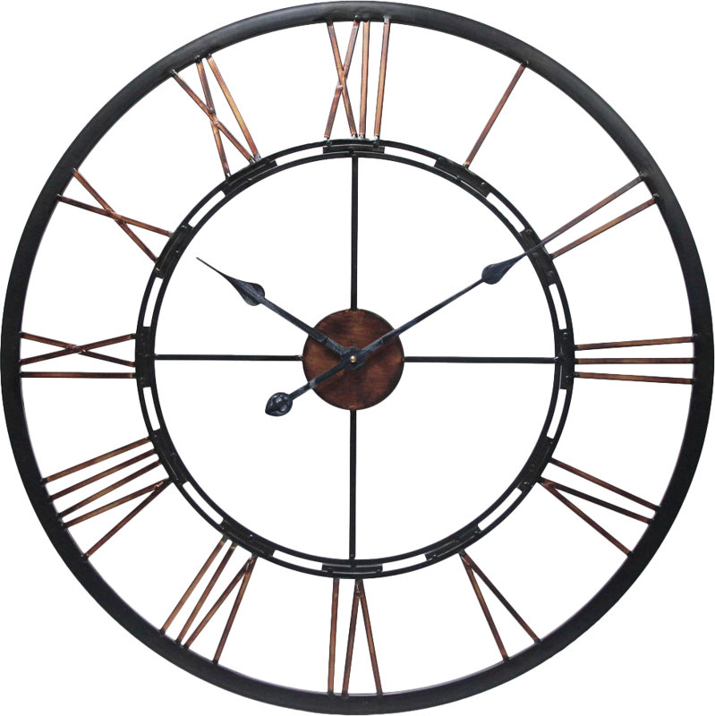 Wall Clock Art august grove drew oversized metal wall clock & reviews | wayfair Wall Clock Art august grove drew oversized metal wall clock & reviews | wayfair