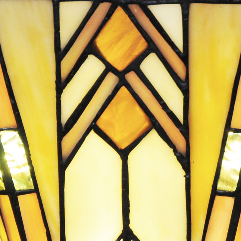 Fleur De Lis Living Creason Mission Style Stained Glass Wireless 9