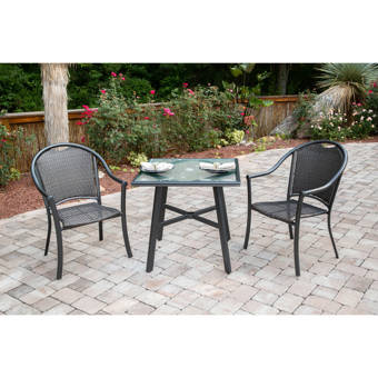 Bloomsbury Market Napier Aluminum 3 Piece Bistro Set Wayfair